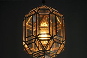 Photo glass pendant light