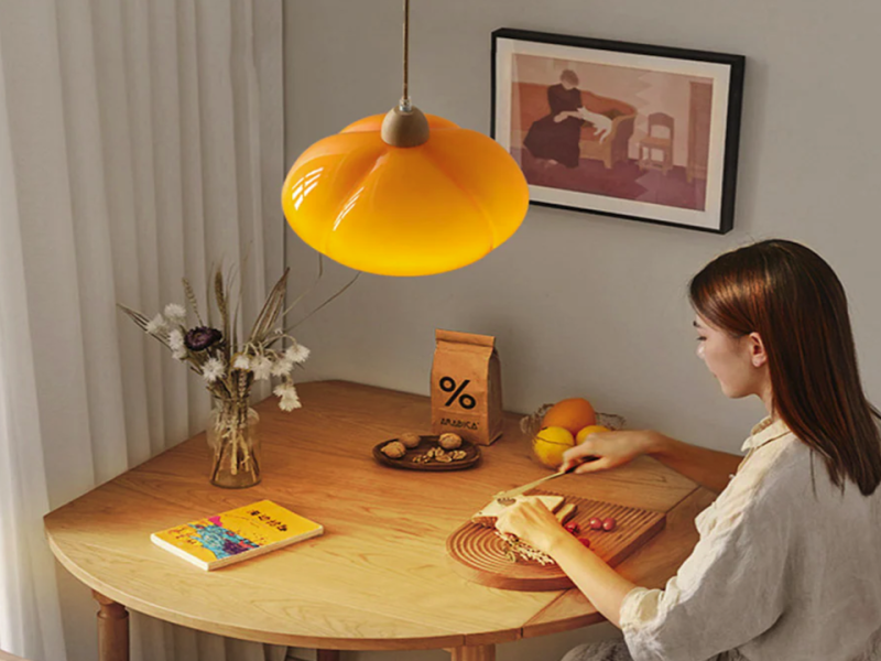 Vintage Pumpkin Glass Kitchen Light: A Timeless Touch