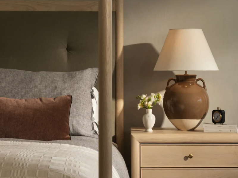 Enhance Your Bedroom Ambiance with a Contemporary Ceramic Textured Bedside Lamp