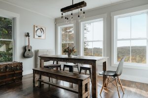Photo rustic dining room lighting