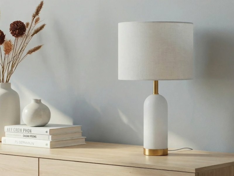 Elegant Faceted Alabaster Reading Lamp for Your Home Office Space